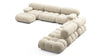 Bellini Large Sectional - Eggshell Vegan Suede - Image 3