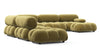 Bellini Large Sectional - Olive Gold Velvet - Image 2
