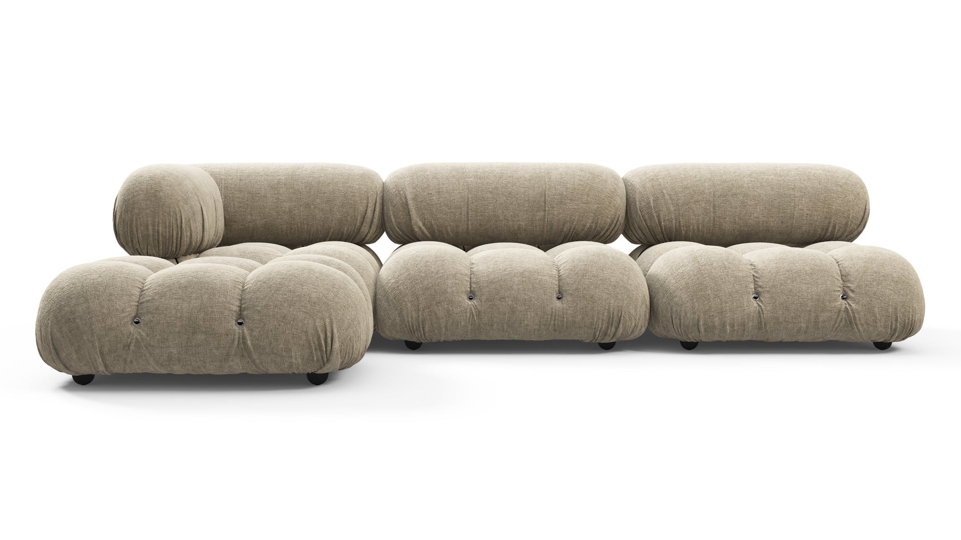Bellini SectionalBeige Grey Chenille