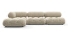 Bellini Sectional - Eggshell Vegan Suede - Image 1