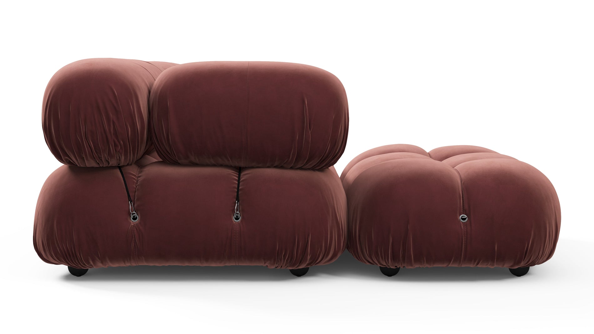 Bellini SectionalMaroon Velvet