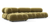 Bellini Sectional - Olive Gold Velvet - Image 2