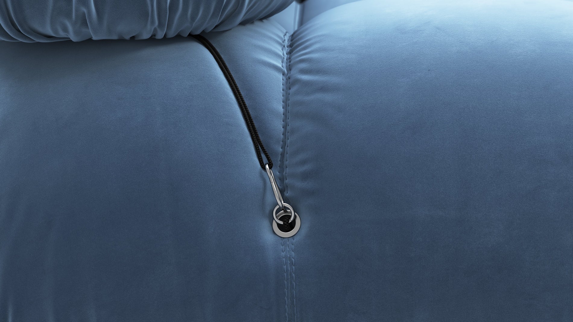 Bellini SectionalAegean Blue Velvet