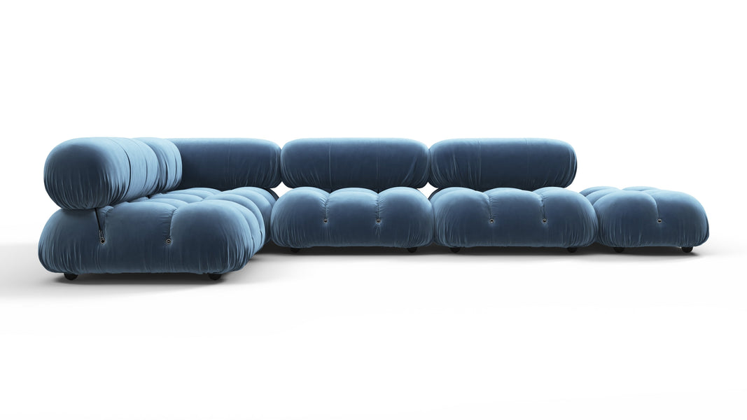 Bellini SectionalAegean Blue Velvet