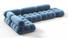 Bellini Sectional - Aegean Blue Velvet - Image 3