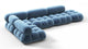 Bellini Sectional - Aegean Blue Velvet - Image 3