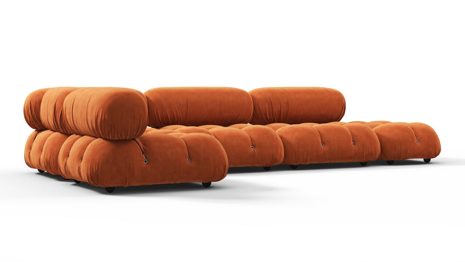 Bellini SectionalApricot Velvet
