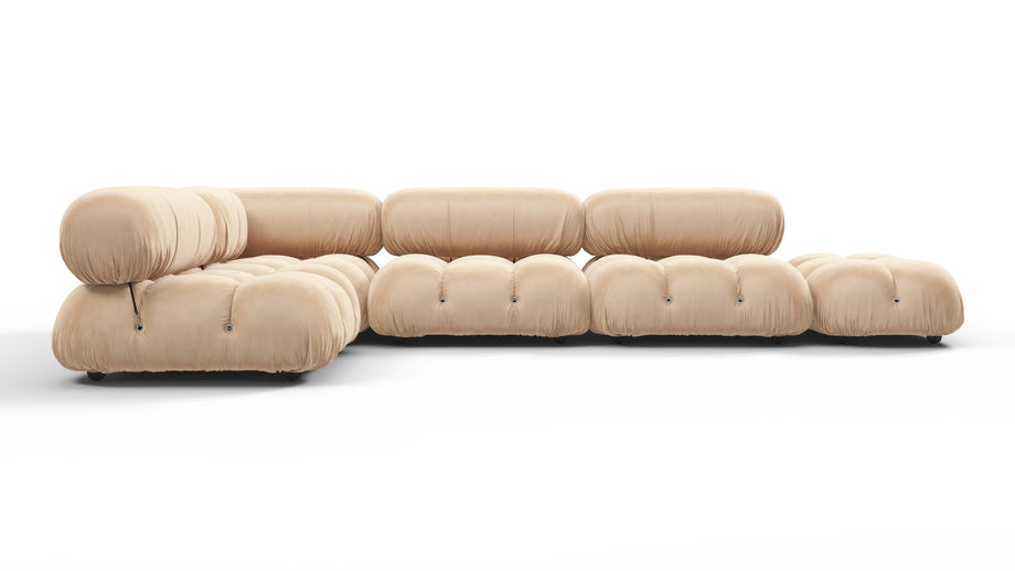 Bellini SectionalEcru Velvet