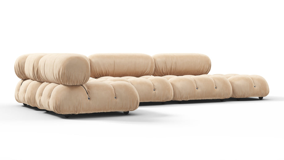 Bellini SectionalEcru Velvet