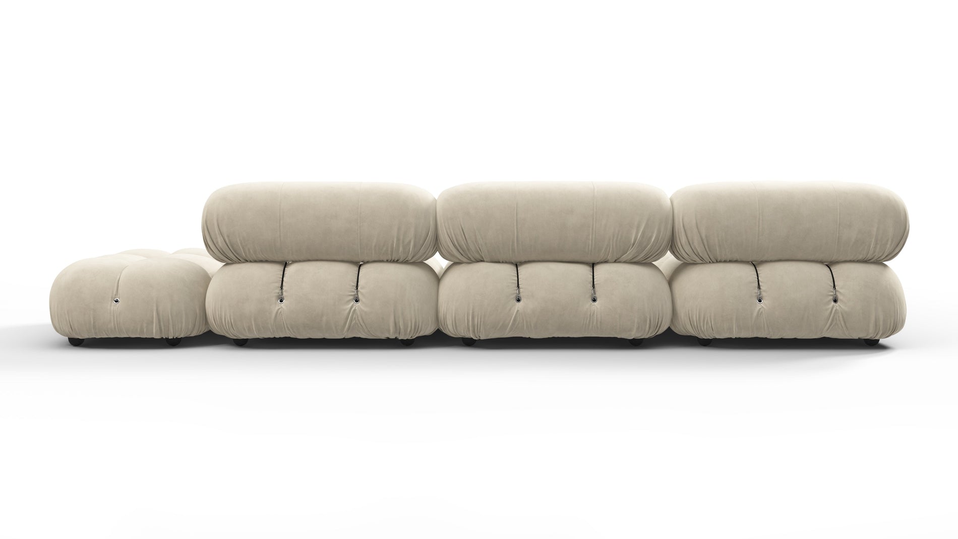 Bellini SectionalEggshell Vegan Suede