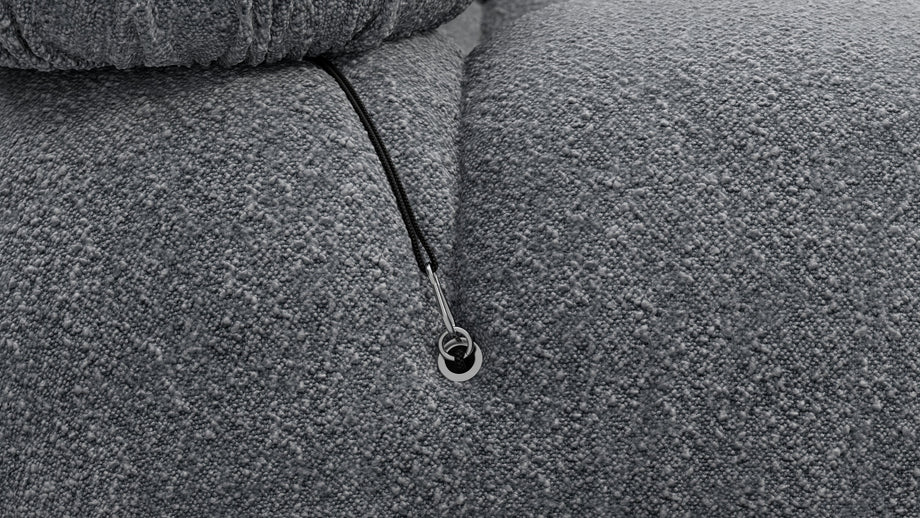 Bellini SectionalGray Boucle