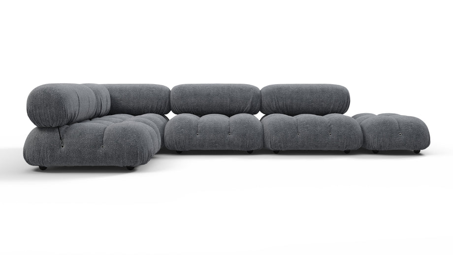 Bellini SectionalGray Boucle
