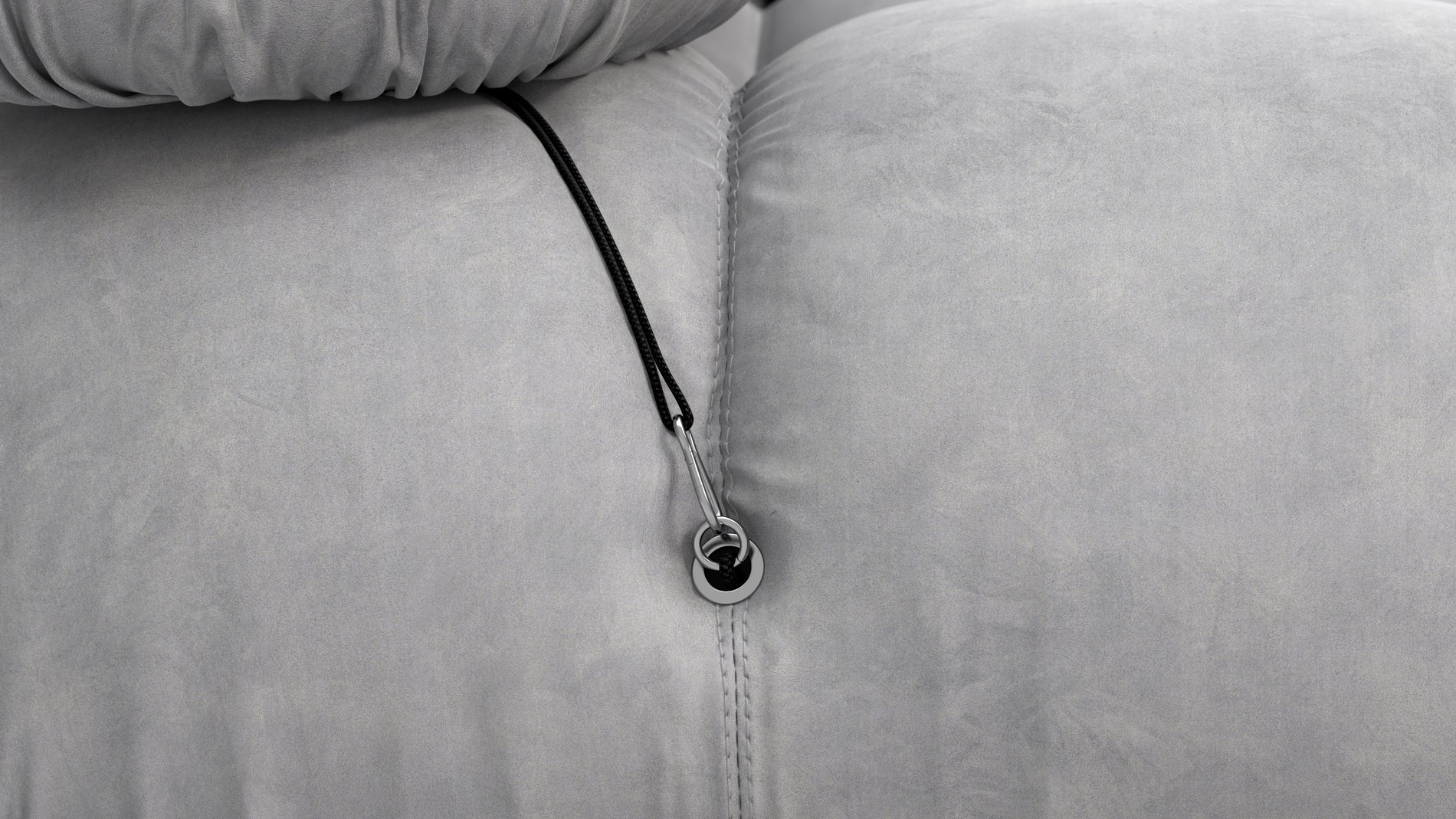 Bellini SectionalLight Gray Velvet