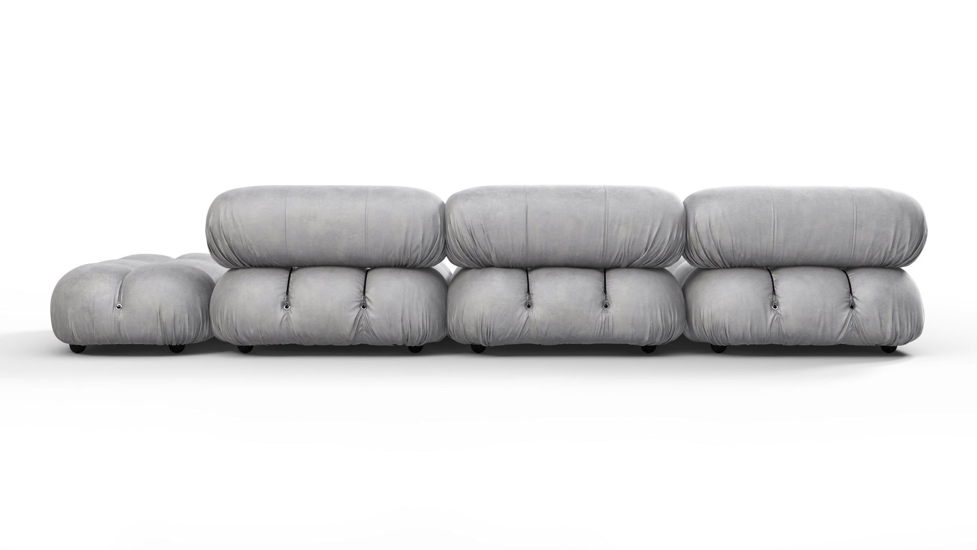 Bellini SectionalLight Gray Velvet