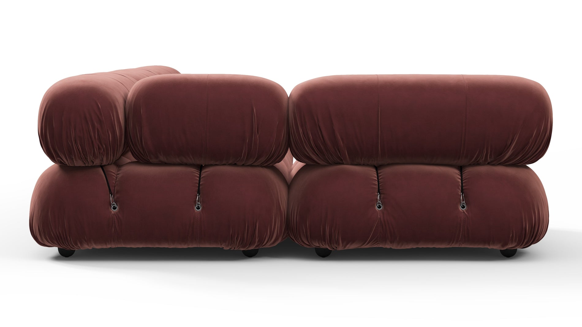 Bellini SectionalMaroon Velvet