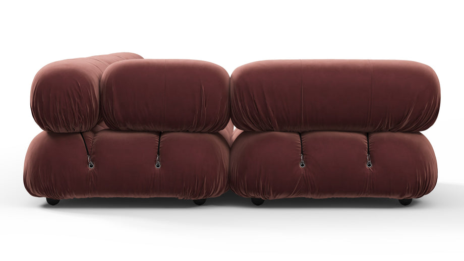 Bellini SectionalMaroon Velvet