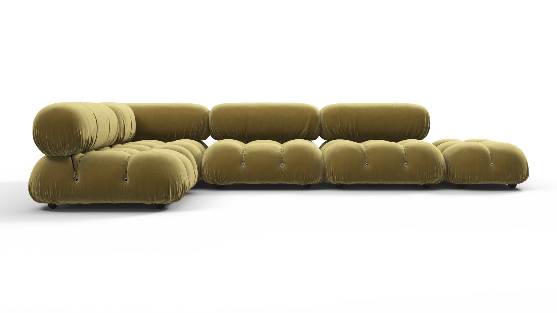 Bellini SectionalOlive Gold Velvet