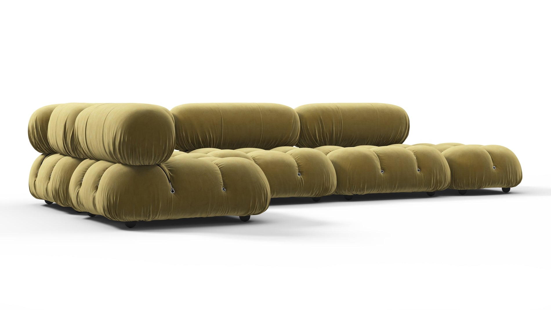 Bellini SectionalOlive Gold Velvet