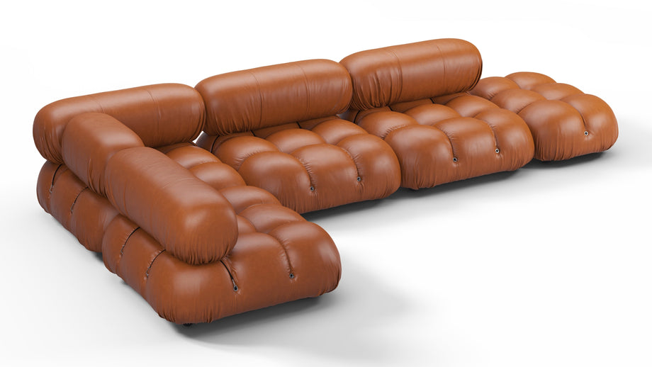 Bellini SectionalTan Premium Leather