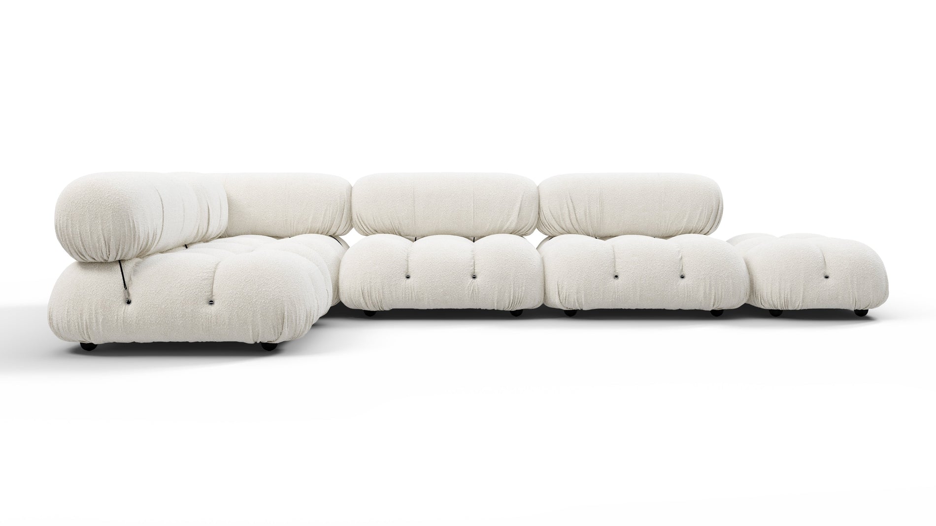 Bellini SectionalWhite Boucle