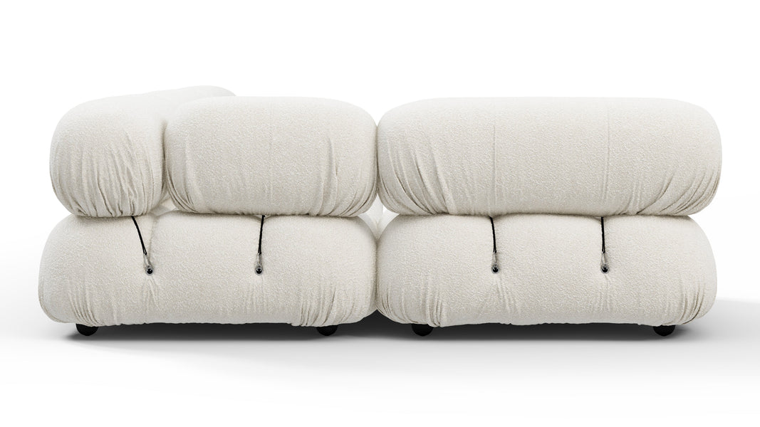 Bellini SectionalWhite Boucle