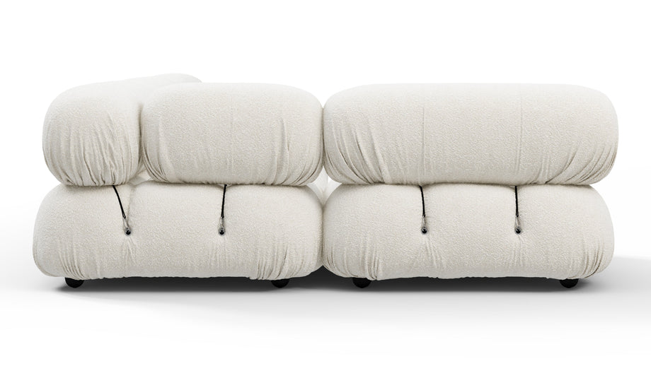 Bellini SectionalWhite Boucle