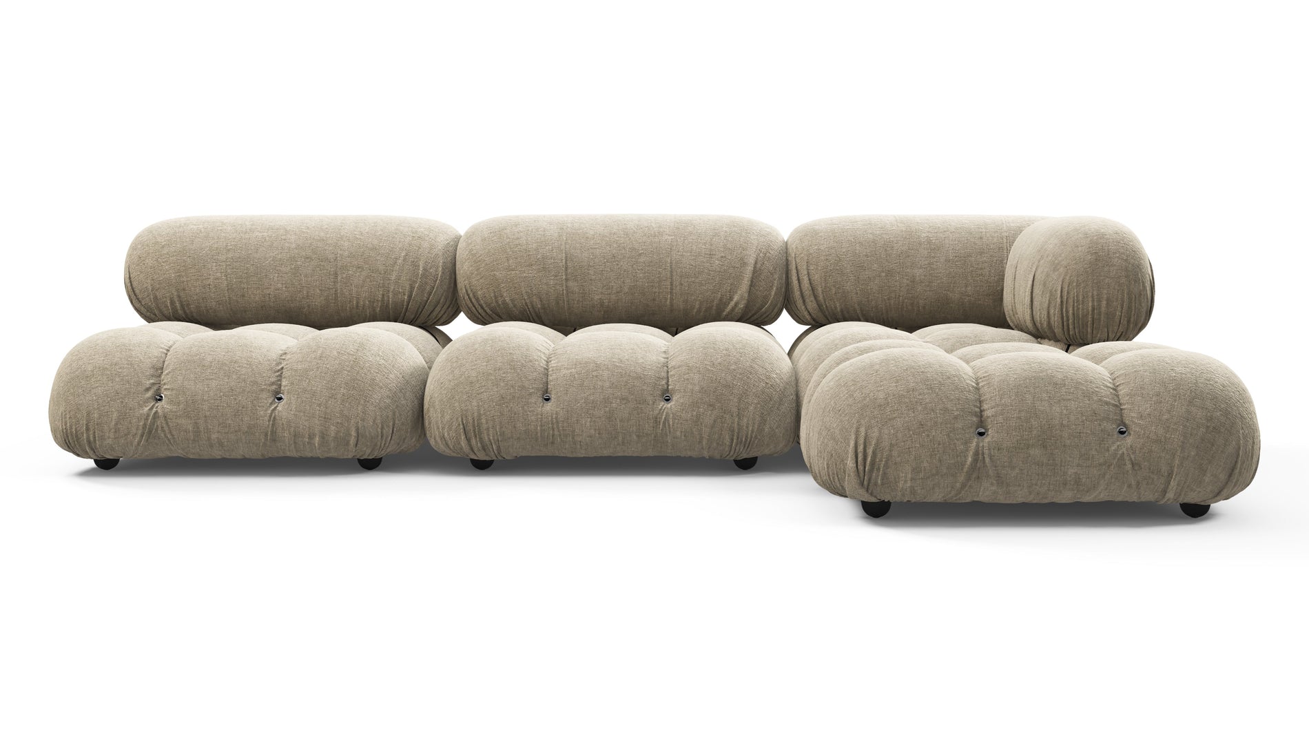 Bellini SectionalBeige Grey Chenille