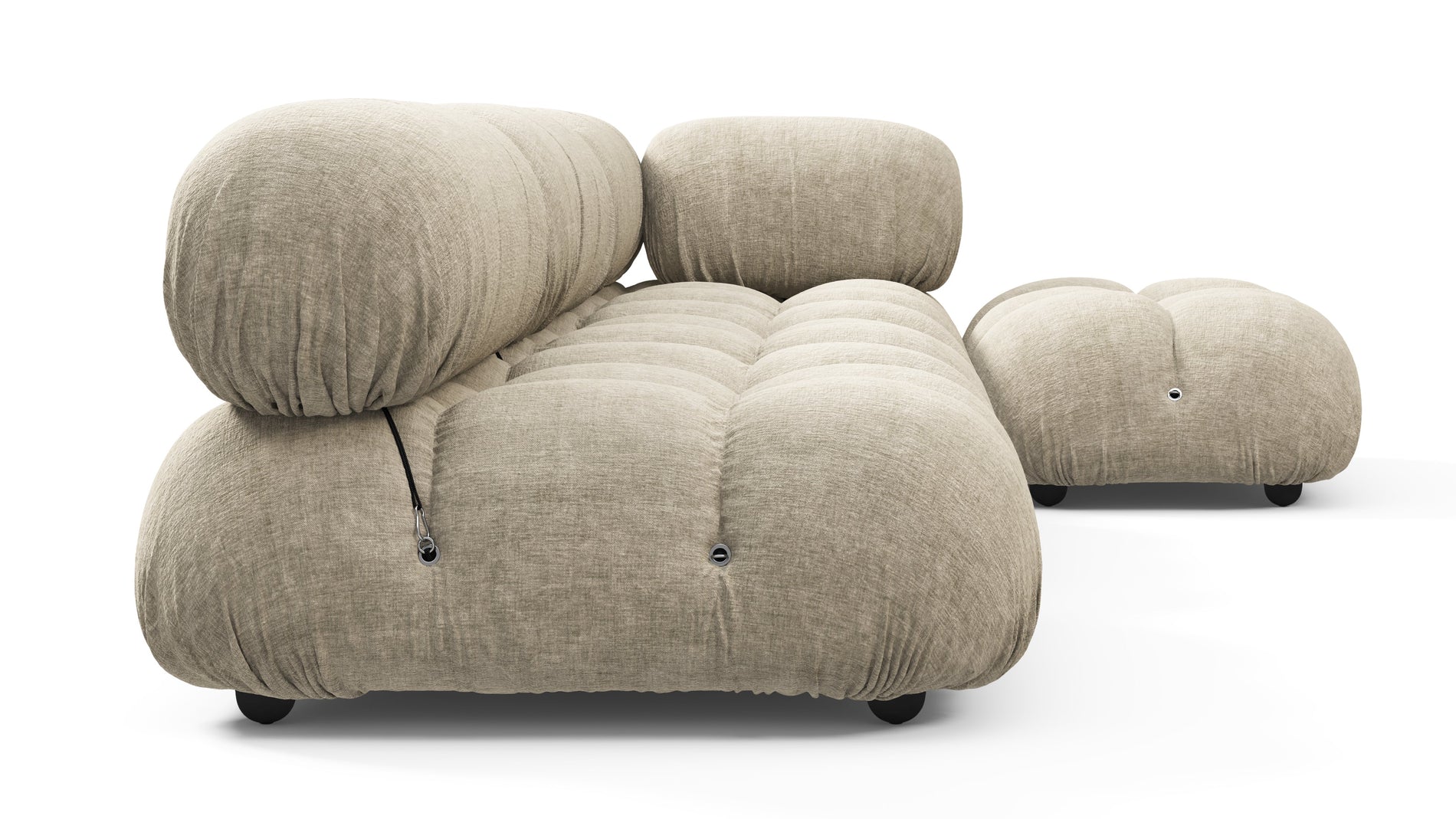 Bellini SectionalBeige Grey Chenille