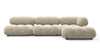 Bellini Sectional - Eggshell Vegan Suede - Image 1