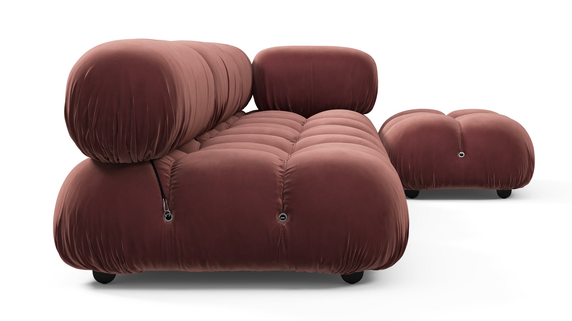 Bellini SectionalMaroon Velvet