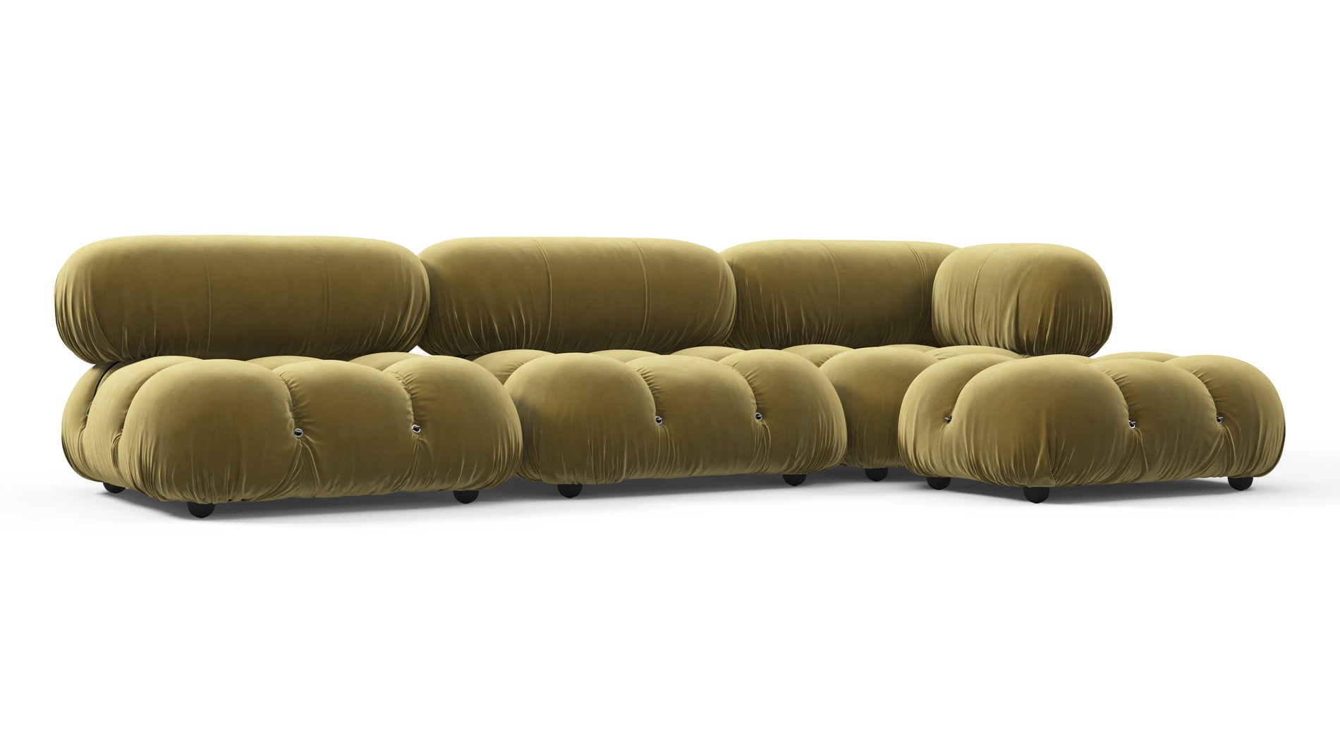 Bellini SectionalOliven Gold Samt
