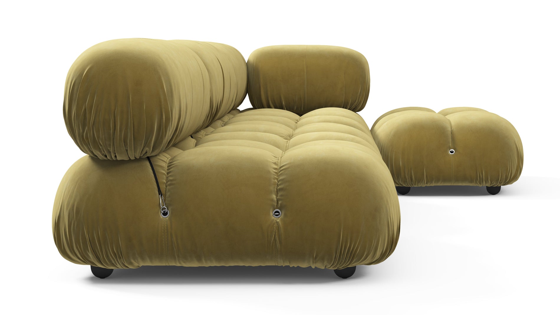 Bellini SectionalOliven Gold Samt