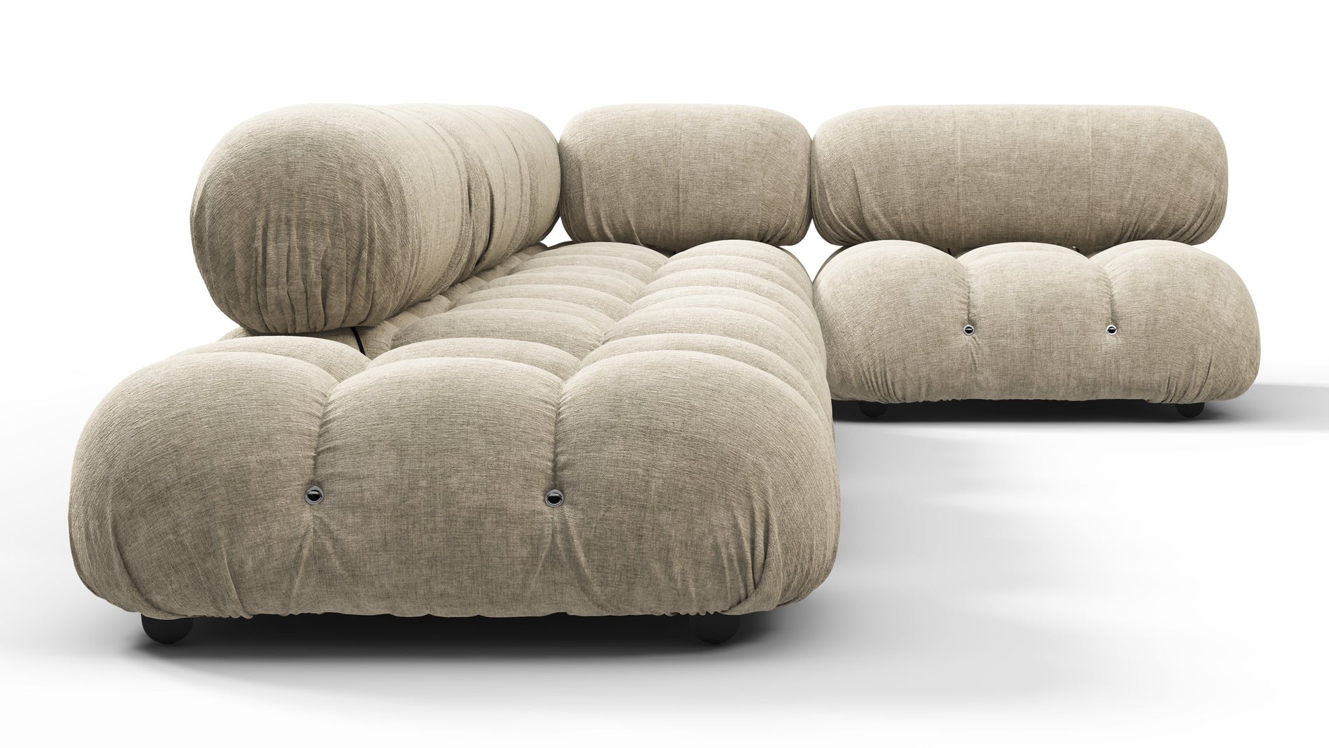 Bellini SectionalBeige Gray Chenille