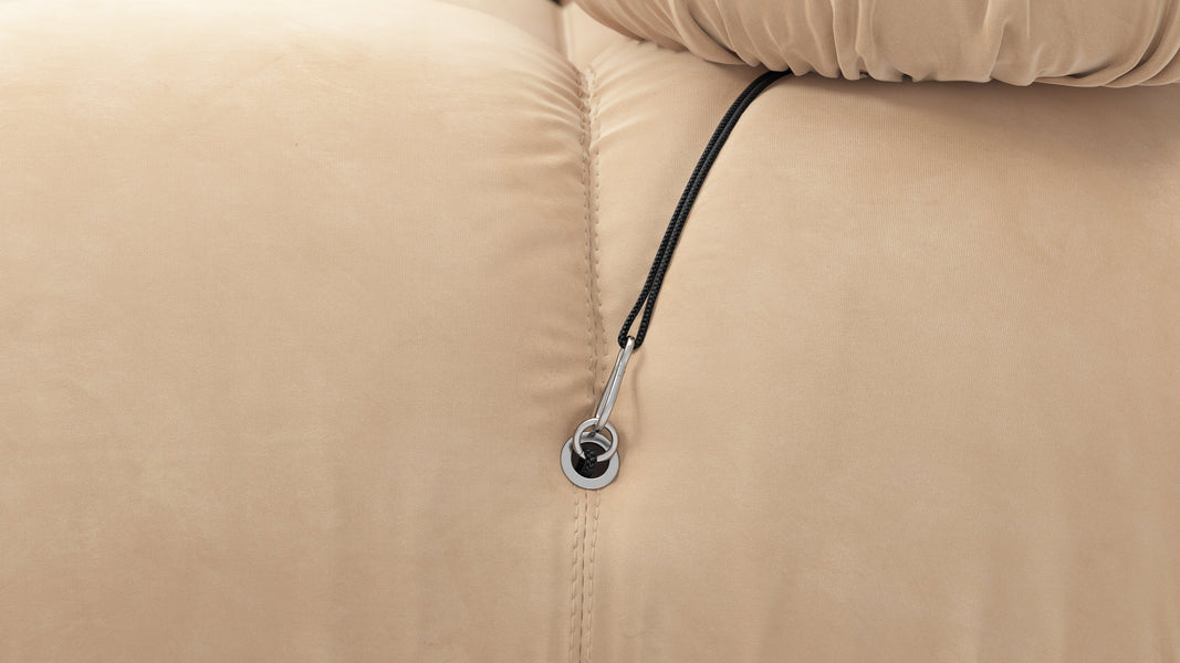 Bellini SectionalEcru Velvet