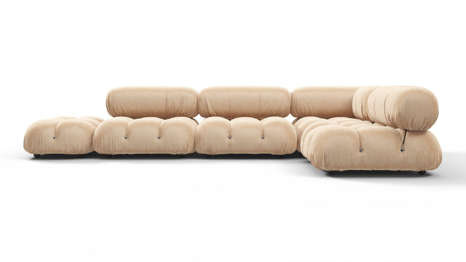 Bellini SectionalEcru Velvet