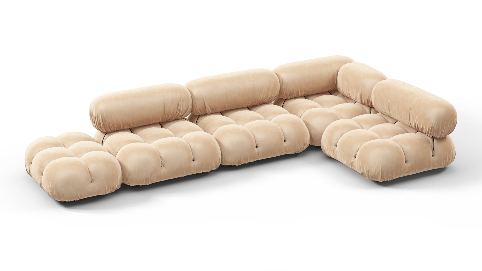 Bellini SectionalEcru Velvet