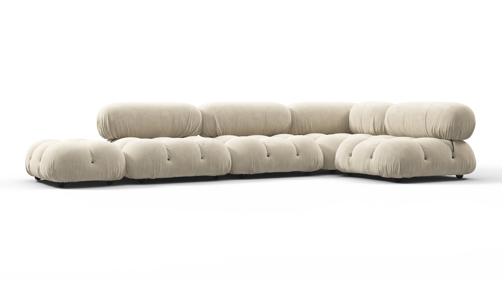 Bellini SectionalEggshell Vegan Suede