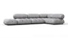 Bellini Sectional - Light Gray Velvet - Image 2