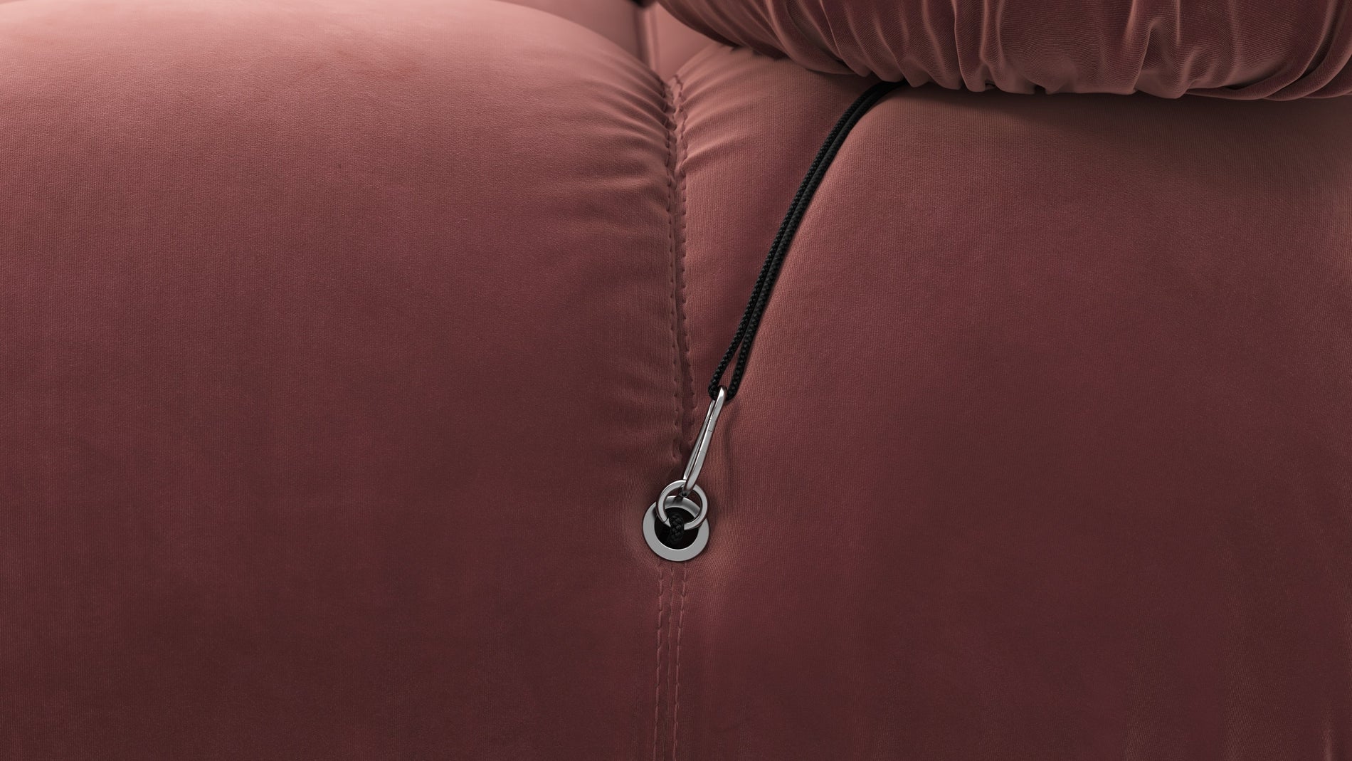 Bellini SectionalMaroon Velvet