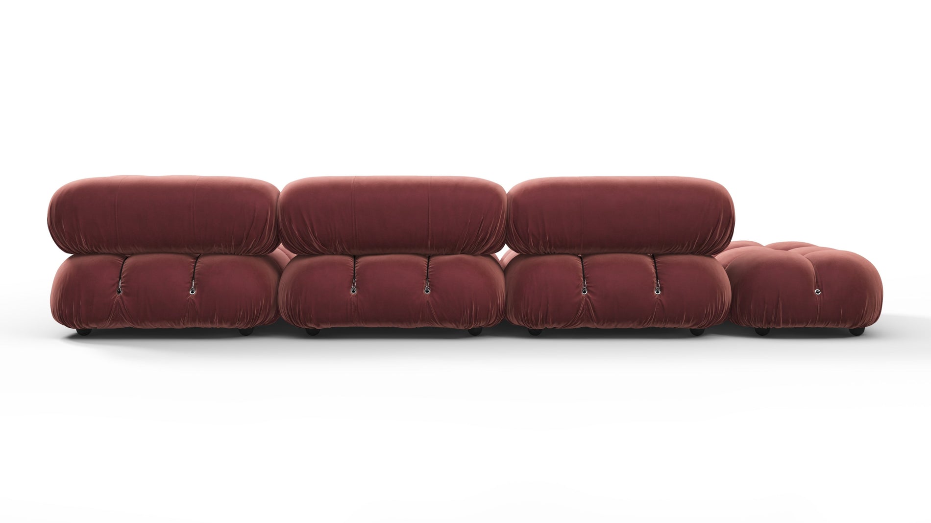 Bellini SectionalMaroon Velvet