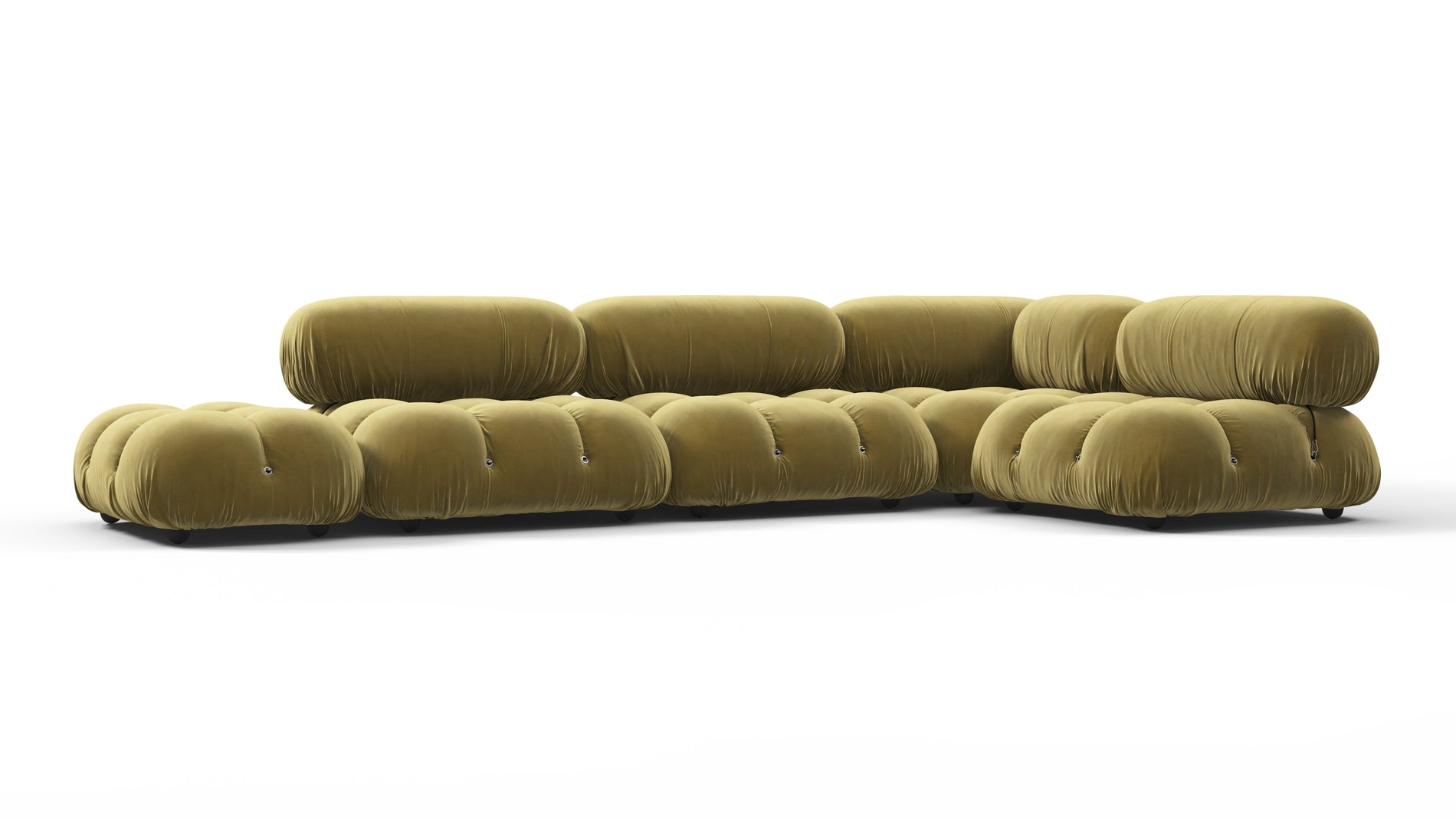 Bellini SectionalOlive Gold Velvet