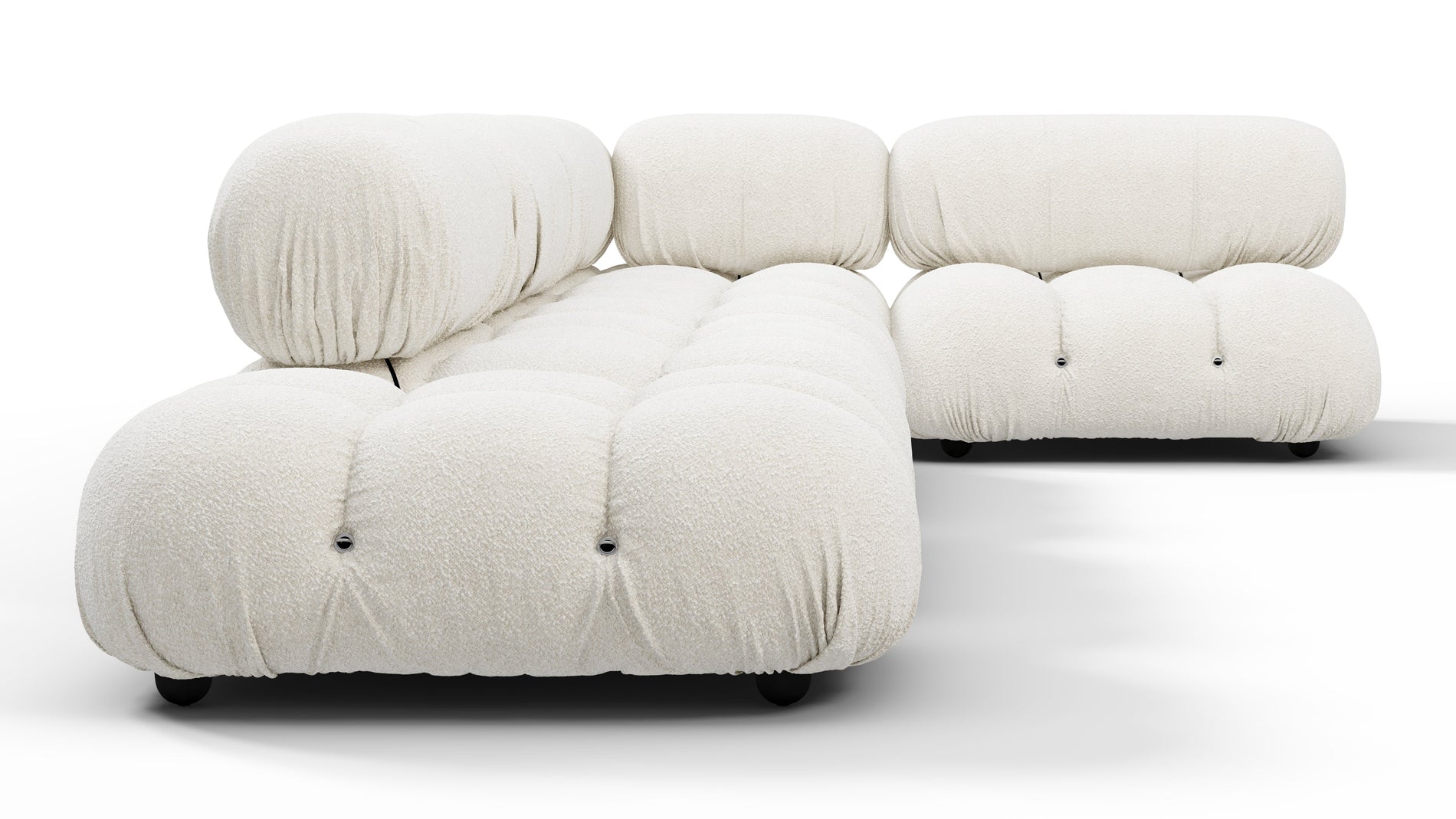Bellini SectionalWhite Boucle