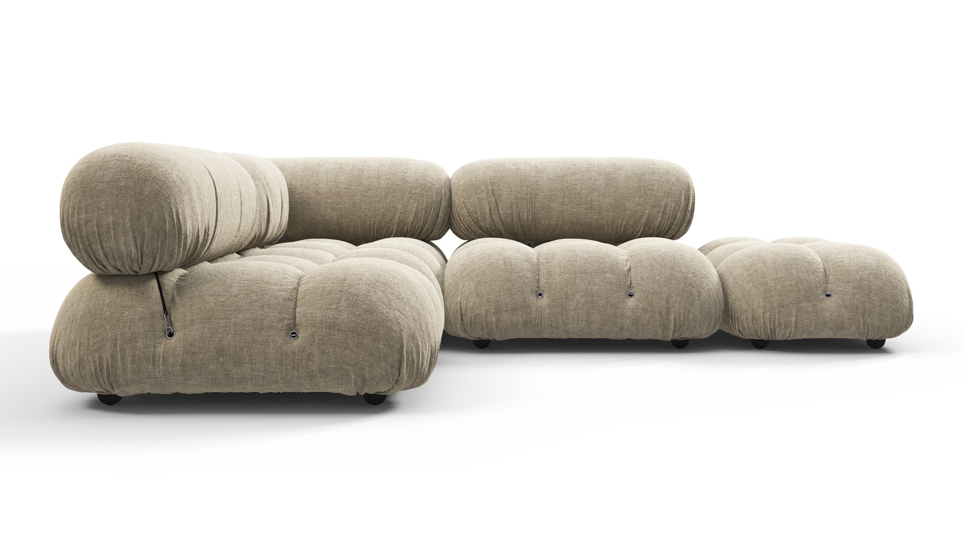 Bellini SectionalBeige Grey Chenille
