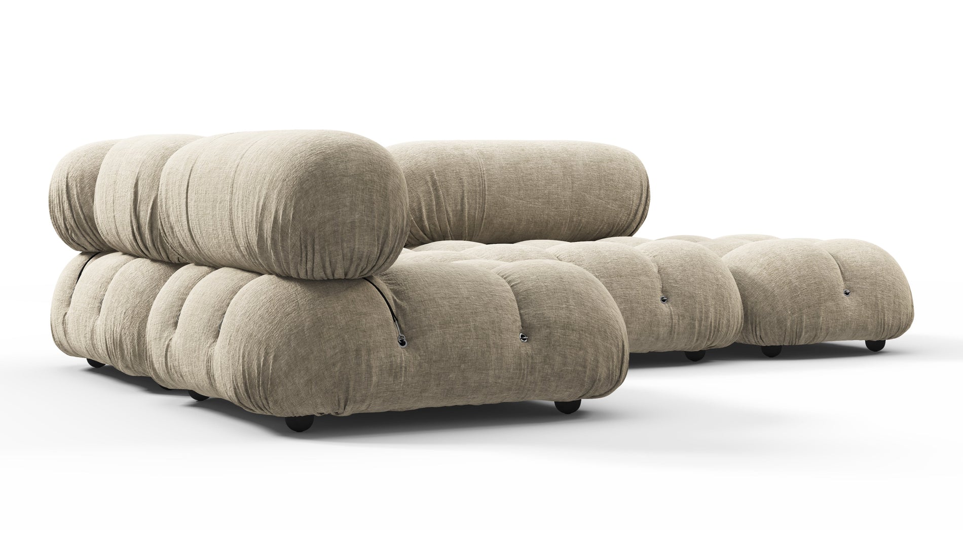 Bellini SectionalBeige Grey Chenille