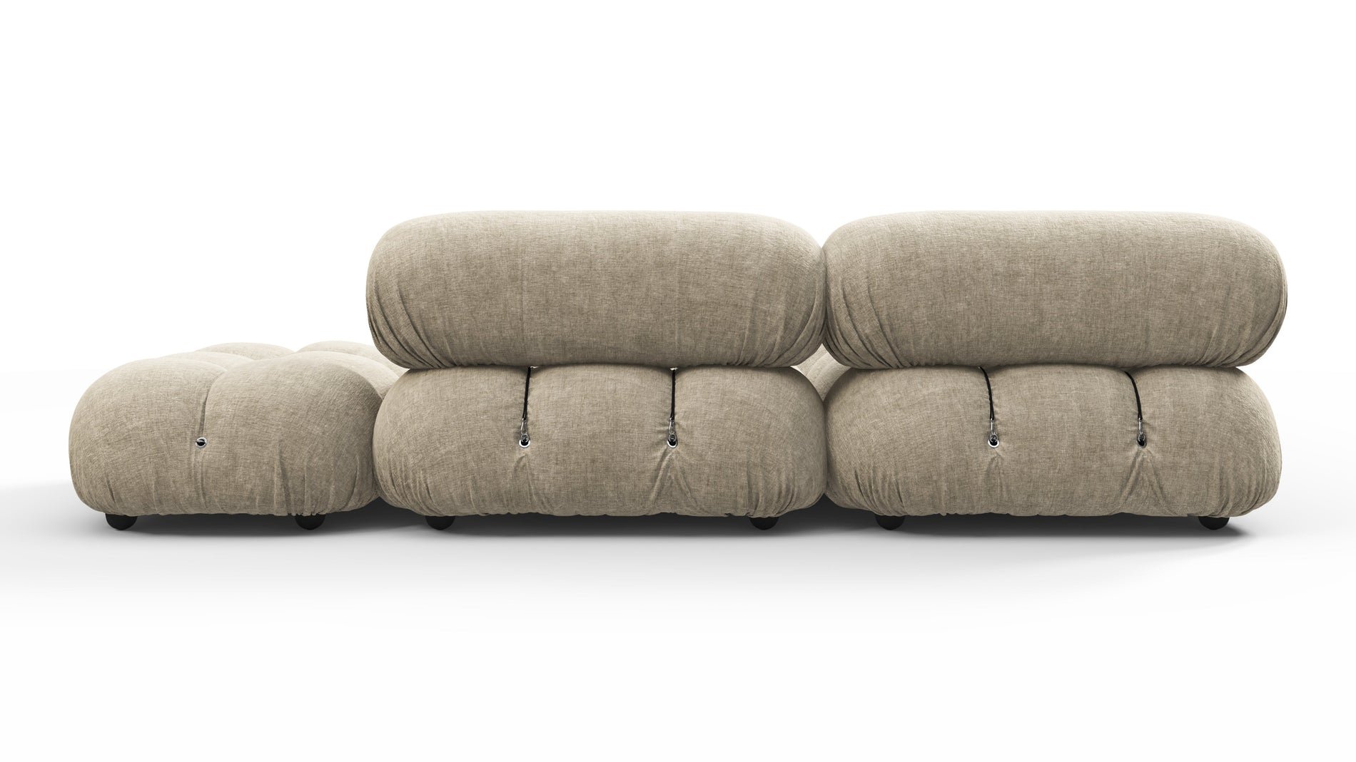 Bellini SectionalBeige Grey Chenille