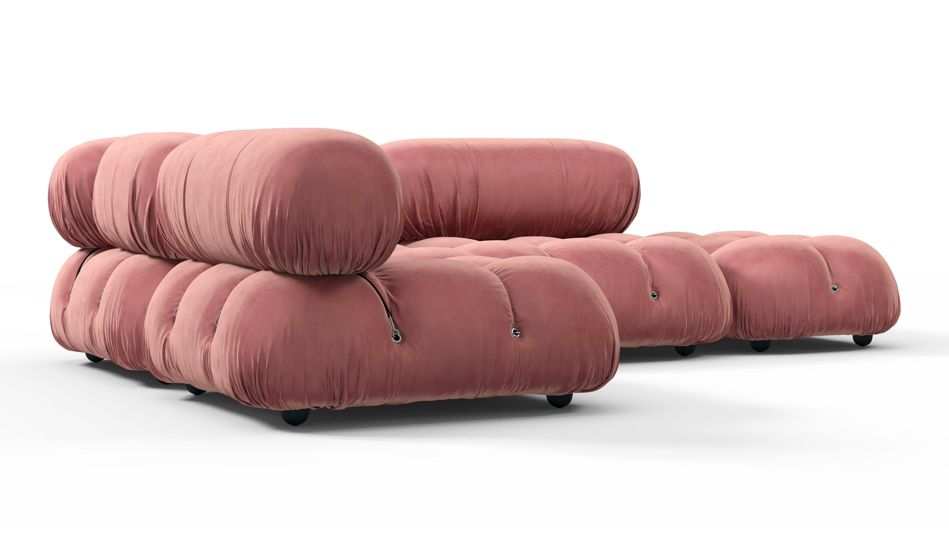 Bellini SectionalRouge Pink Samt
