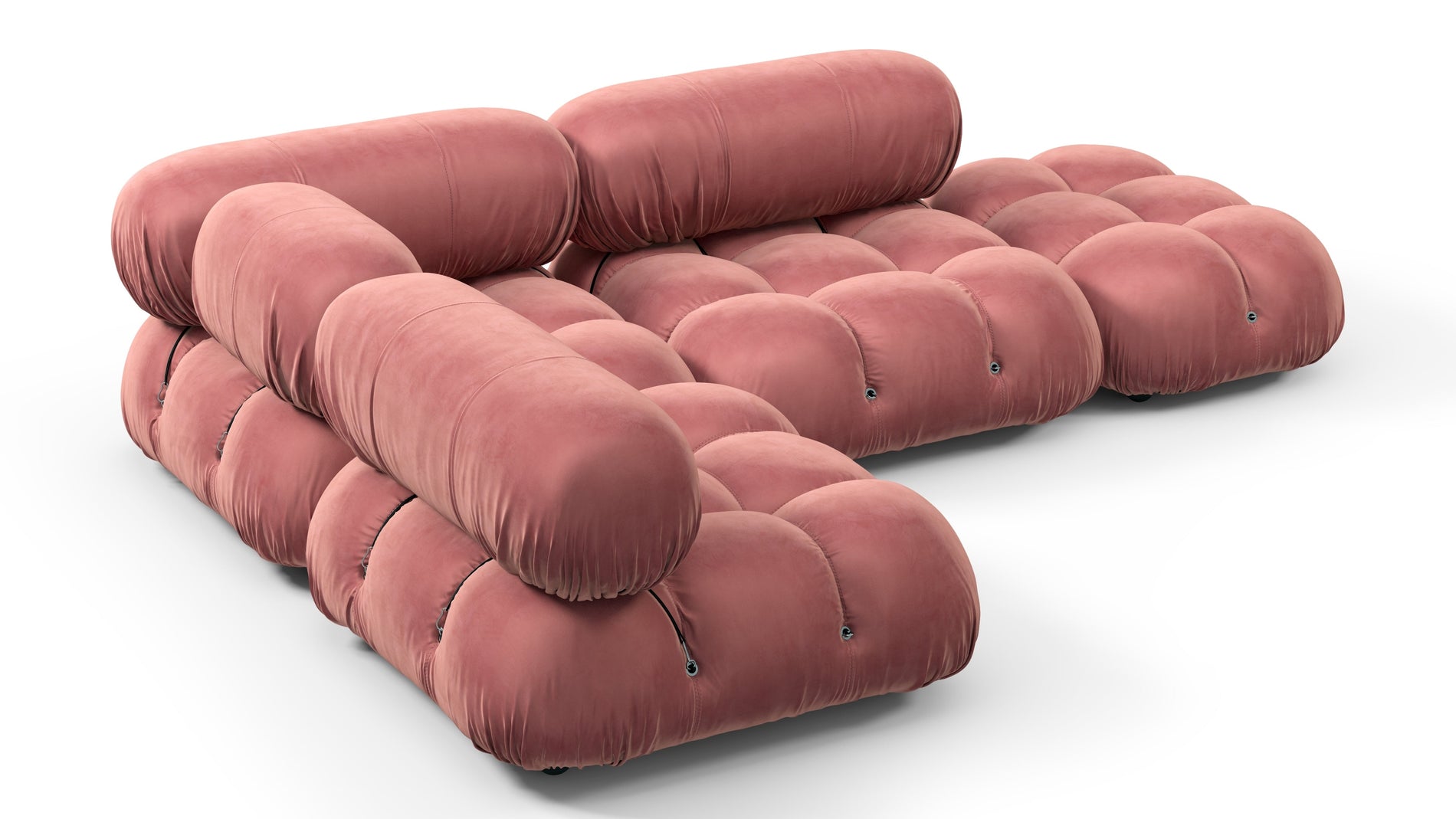 Bellini SectionalRouge Pink Samt