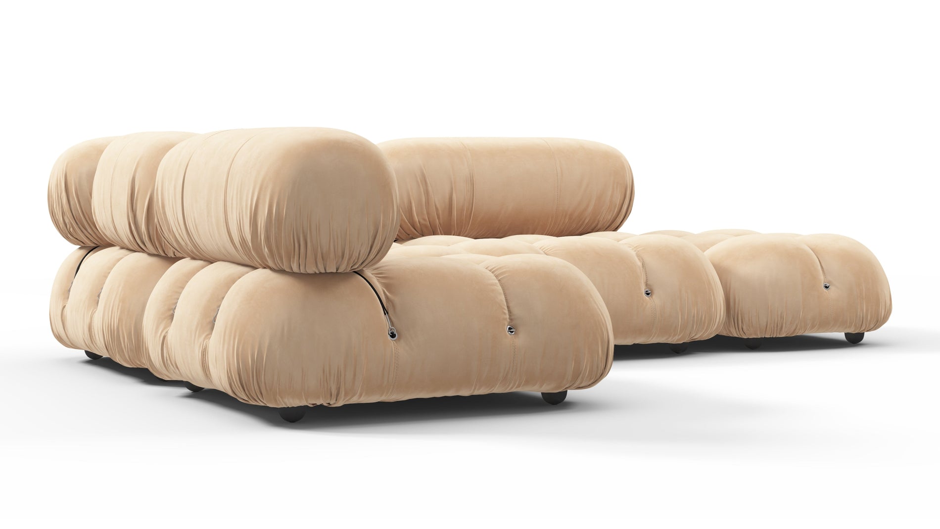 Bellini SectionalEcru Velvet