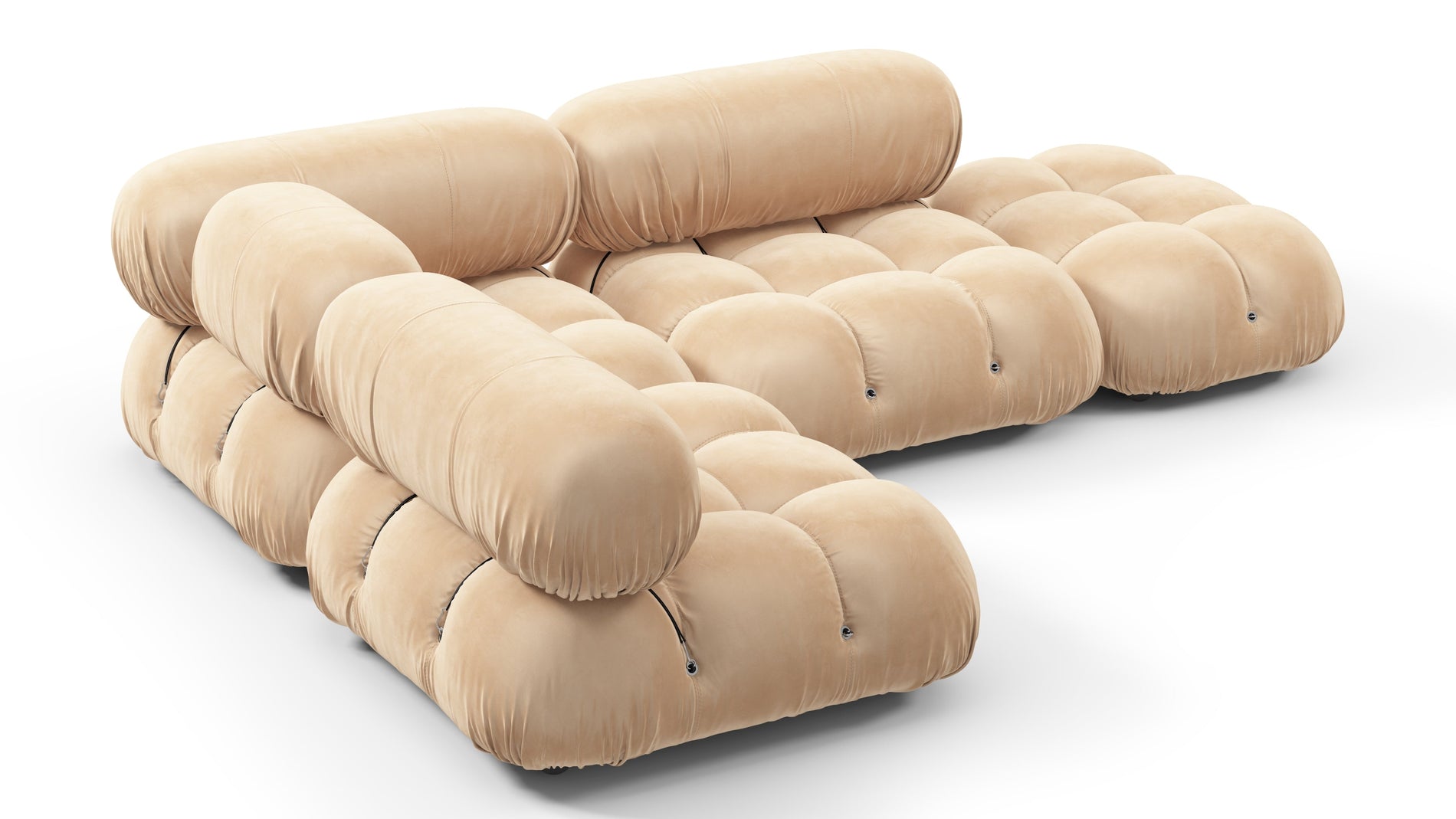 Bellini SectionalEcru Velvet