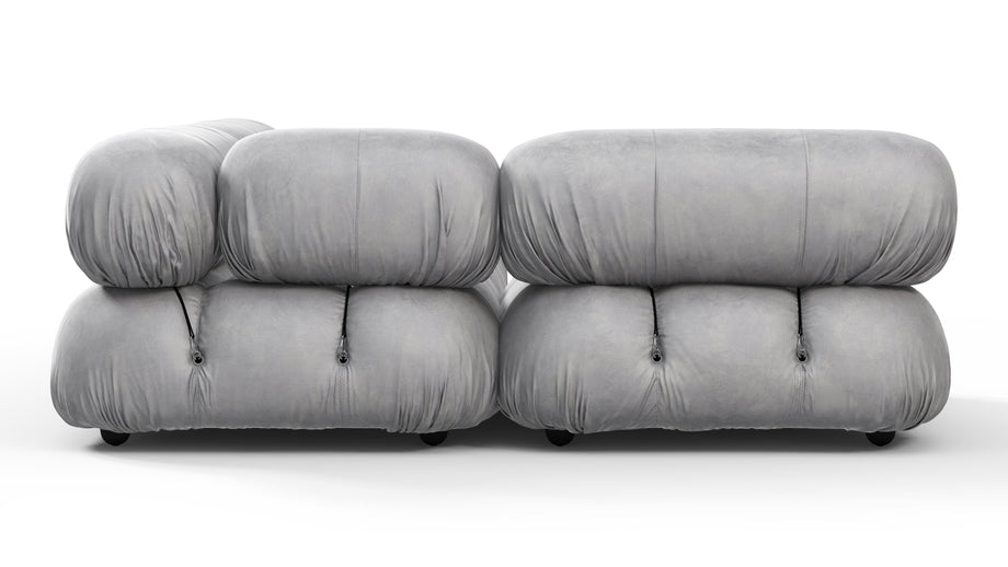 Bellini SectionalLight Gray Velvet